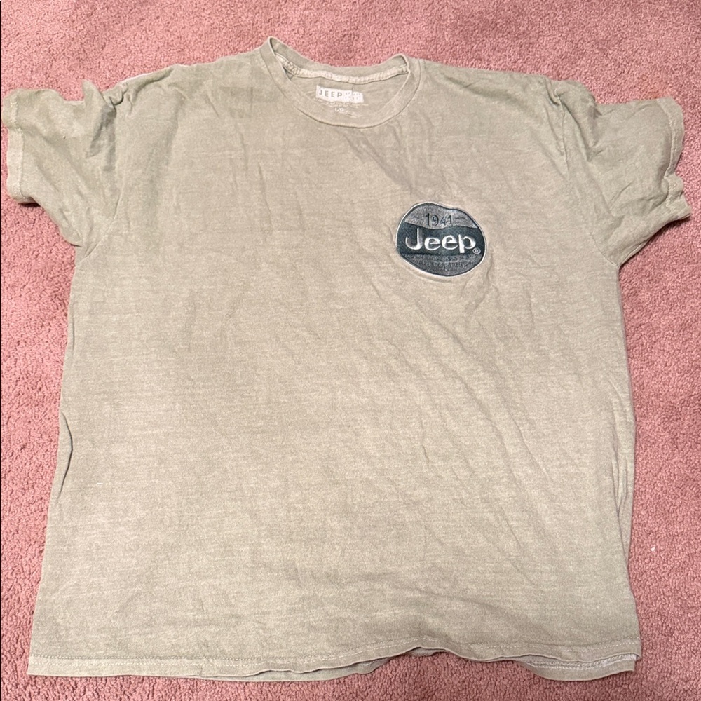 Jeep Olive Green Short-Sleeve Crew Neck T-Shirt